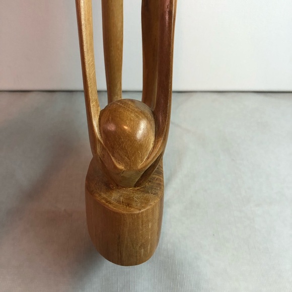 14 Inch Wood Carving Acrobat Man Stretching Holding A Ball - Picture 15 of 15